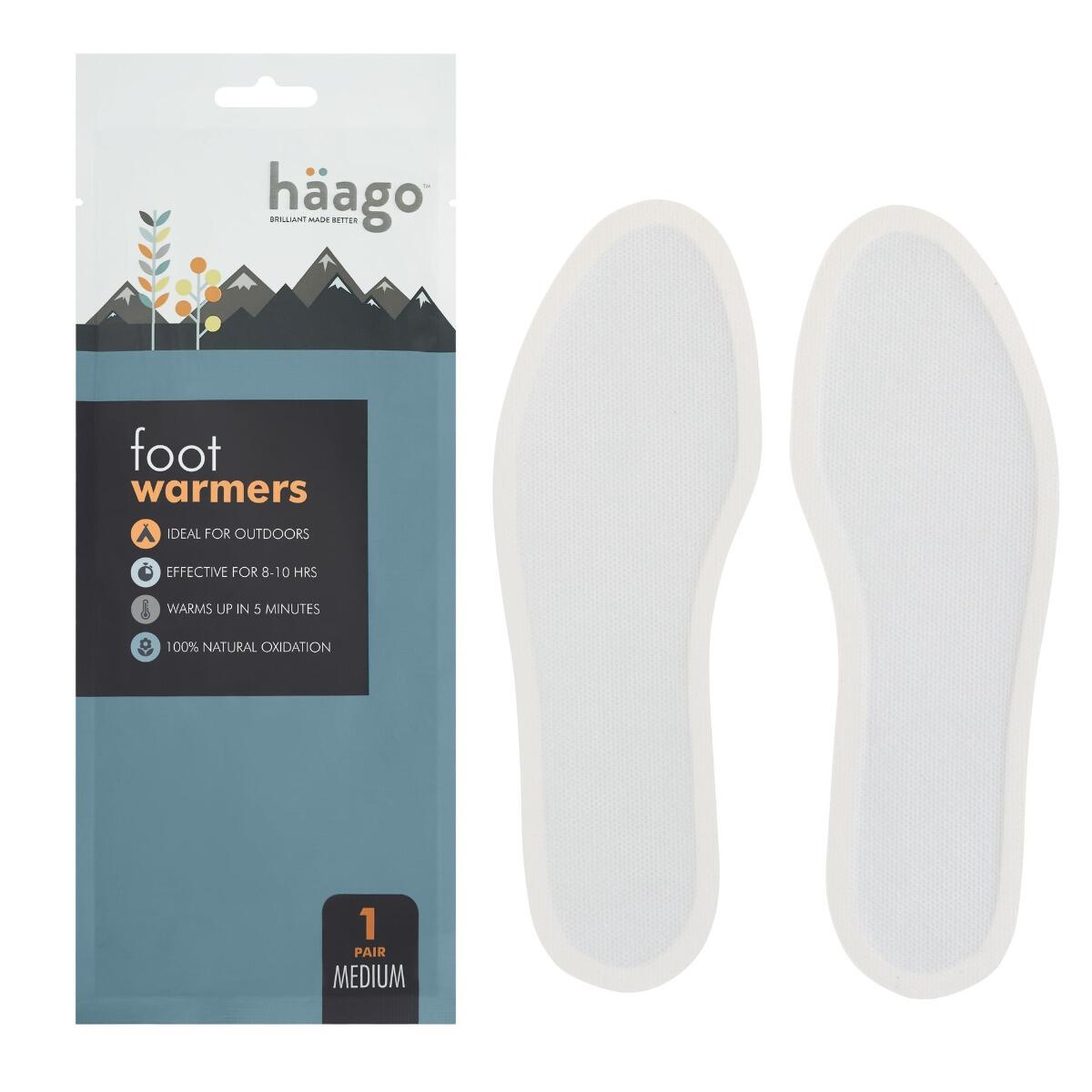 Chauffe-pieds Haago jetable — activation à l'ouverture, 8h, taille S/M/L 4/4