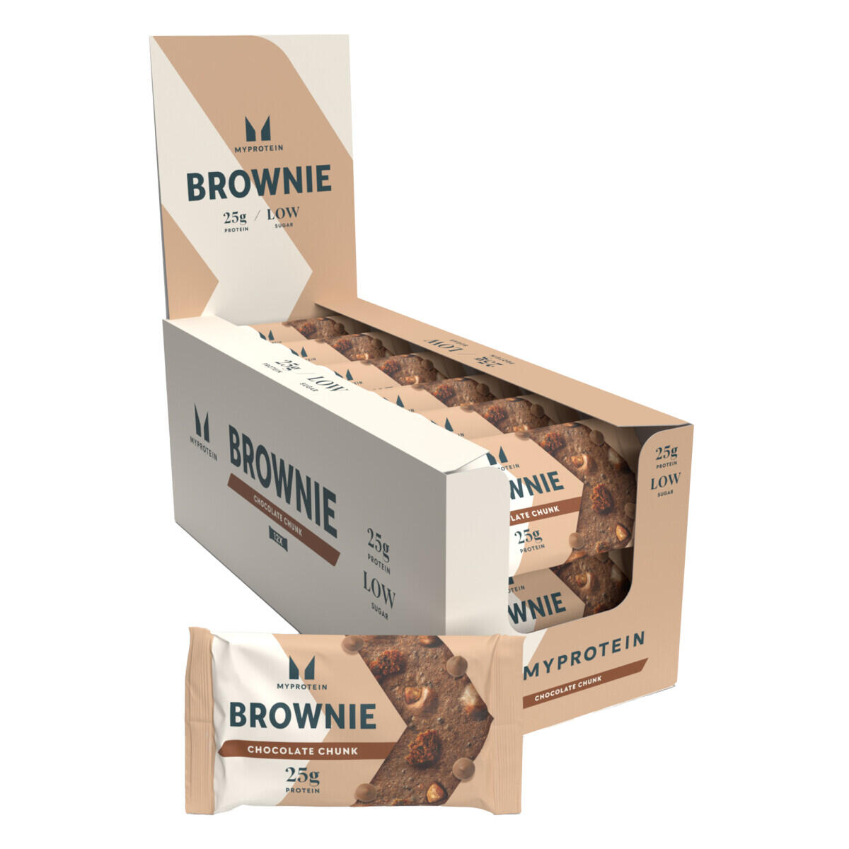 Myprotein - Brownies Protéinés - Protein Brownie - Morceaux De Chocolat Au Lait Boite De 12 - Dessert Protéiné - Decathlon