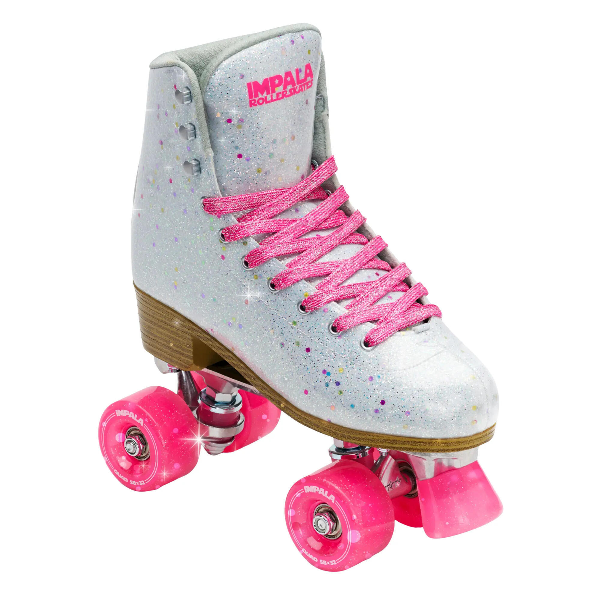 Impala Skate - Impala Skate Roller Quad Confetti - Rollers En Ligne - Blanc - 36 - Decathlon