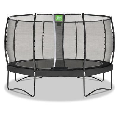 Trampoline outdoor kinderen allure rond ø427cm met veiligheidsnet zwart