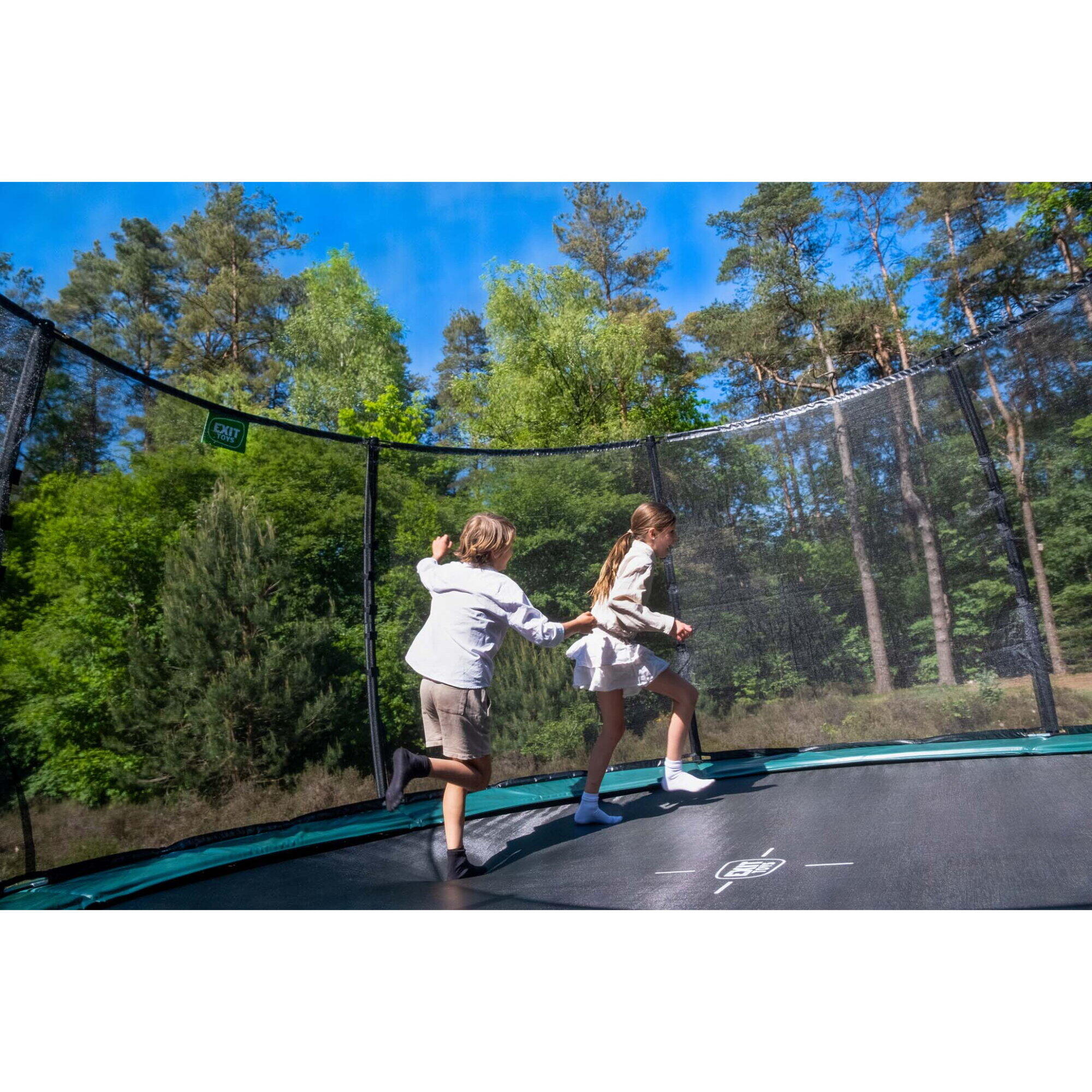 Trampolino elastico EXIT Allure Classic ø366cm - verde 3/7