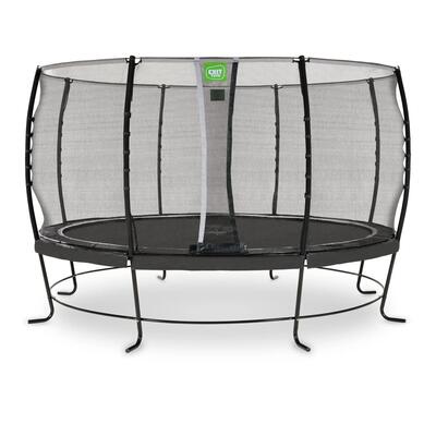 Trampoline outdoor kinderen lotus rond op poten ø427cm met veiligheidsnet zwart