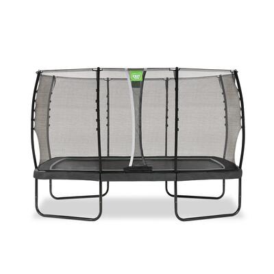 Trampoline kinderen allure rechthoekig 214x366cm met veiligheidsnet zwart