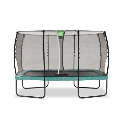 Trampoline kinderen allure rechthoekig 214x366cm met veiligheidsnet groen