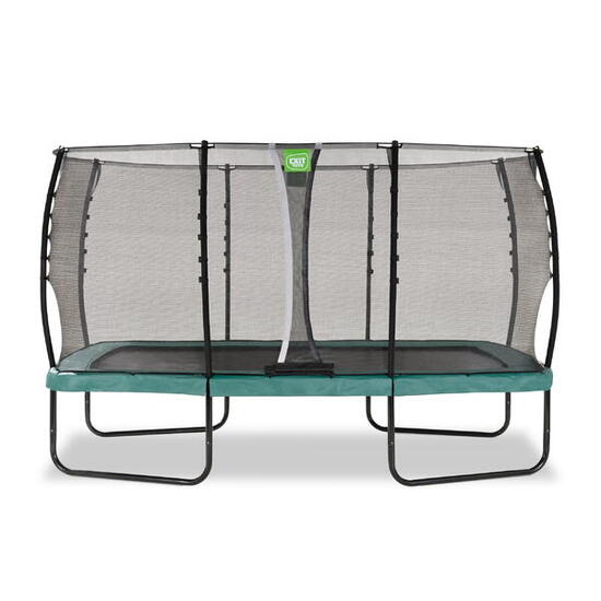 Trampoline outdoor Allure rechthoekig 244 x 427 cm met veiligheidsnet groen
