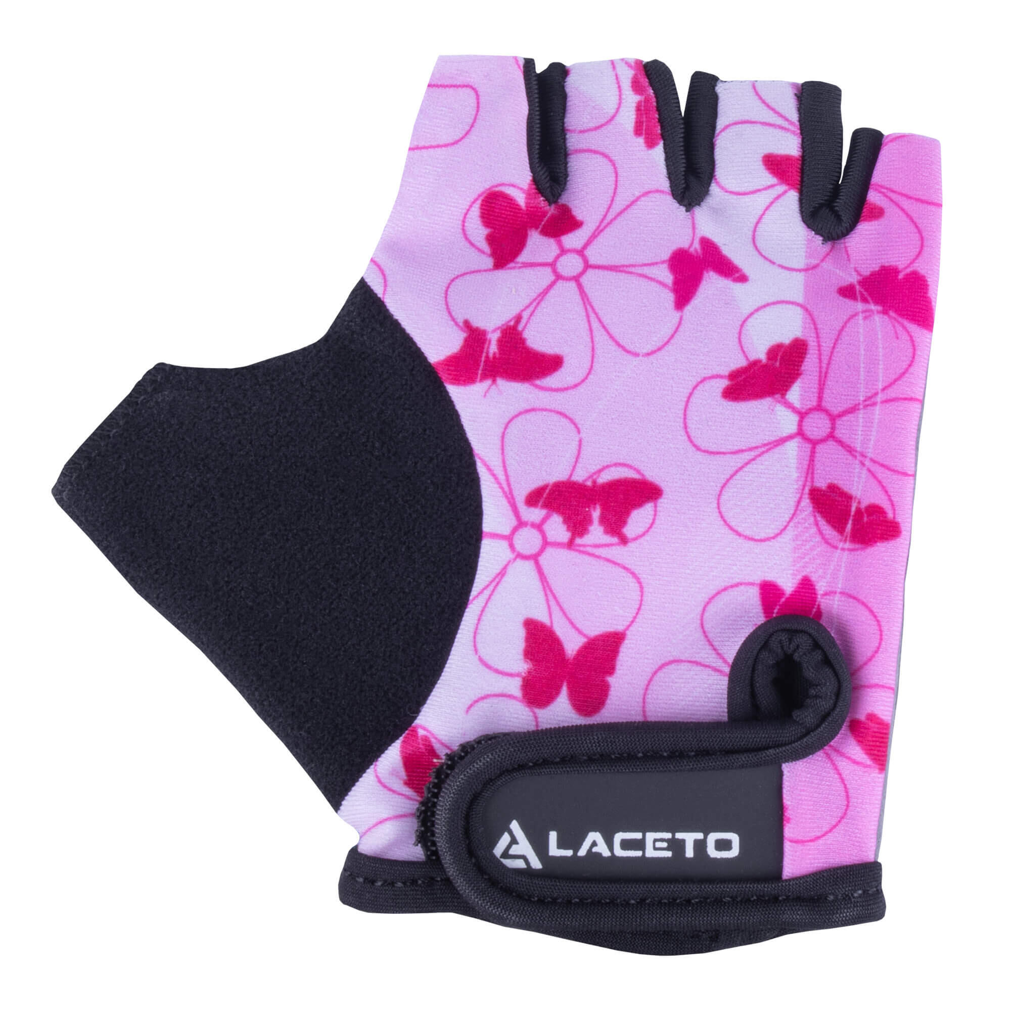 LACETO Dětské cyklistické rukavice BUTTERFLY