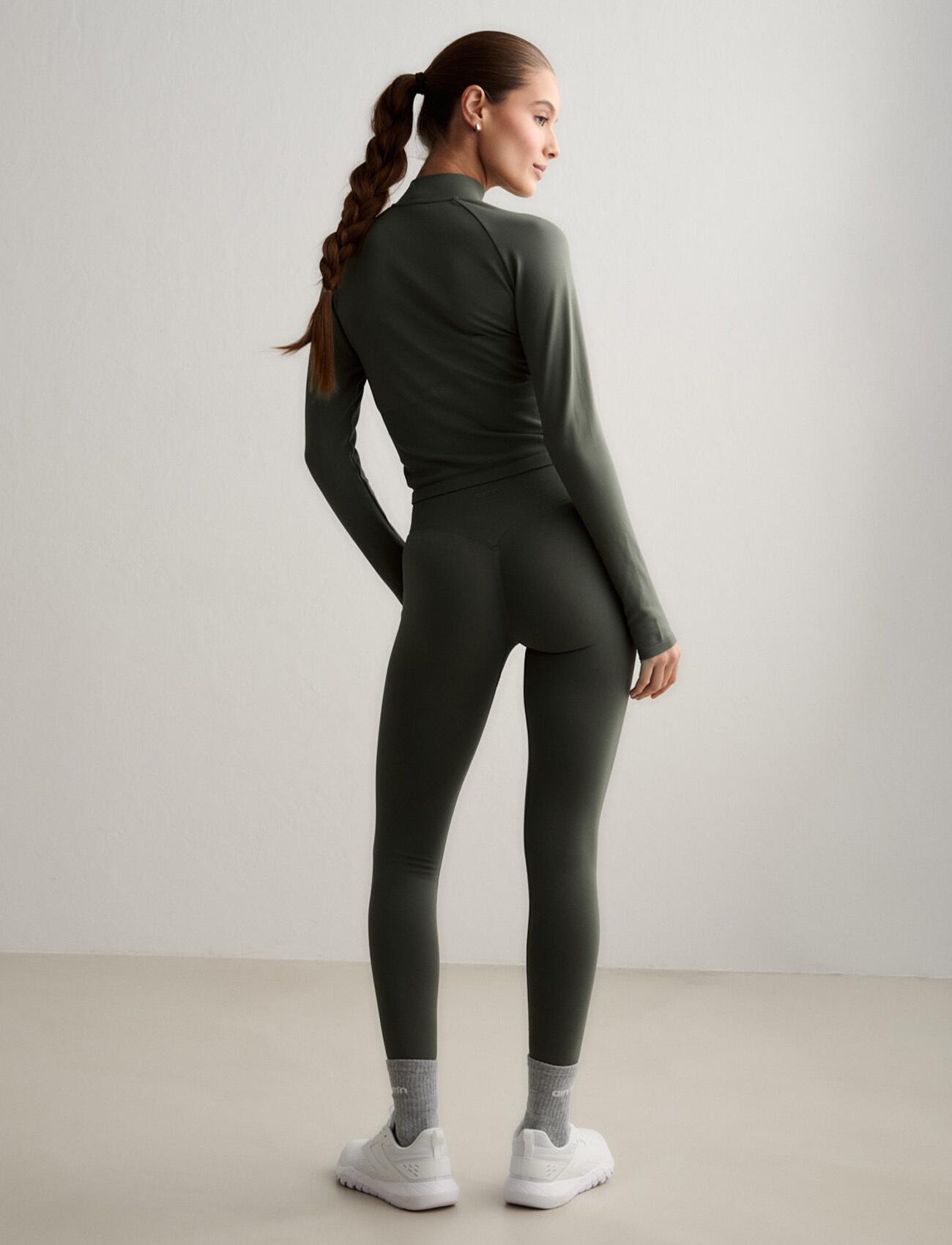 Femme Leggings Sans Couture Vert Lierre 2/6