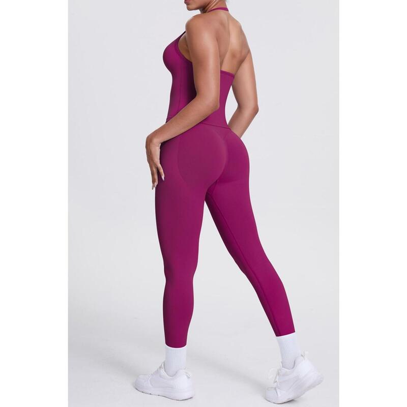 Bustiera FITSKIN V-Form Longline Dark Fuchsia