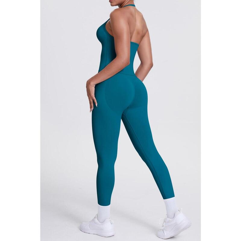 Colant lung FITSKIN  V-Form Longline Midnigh Green