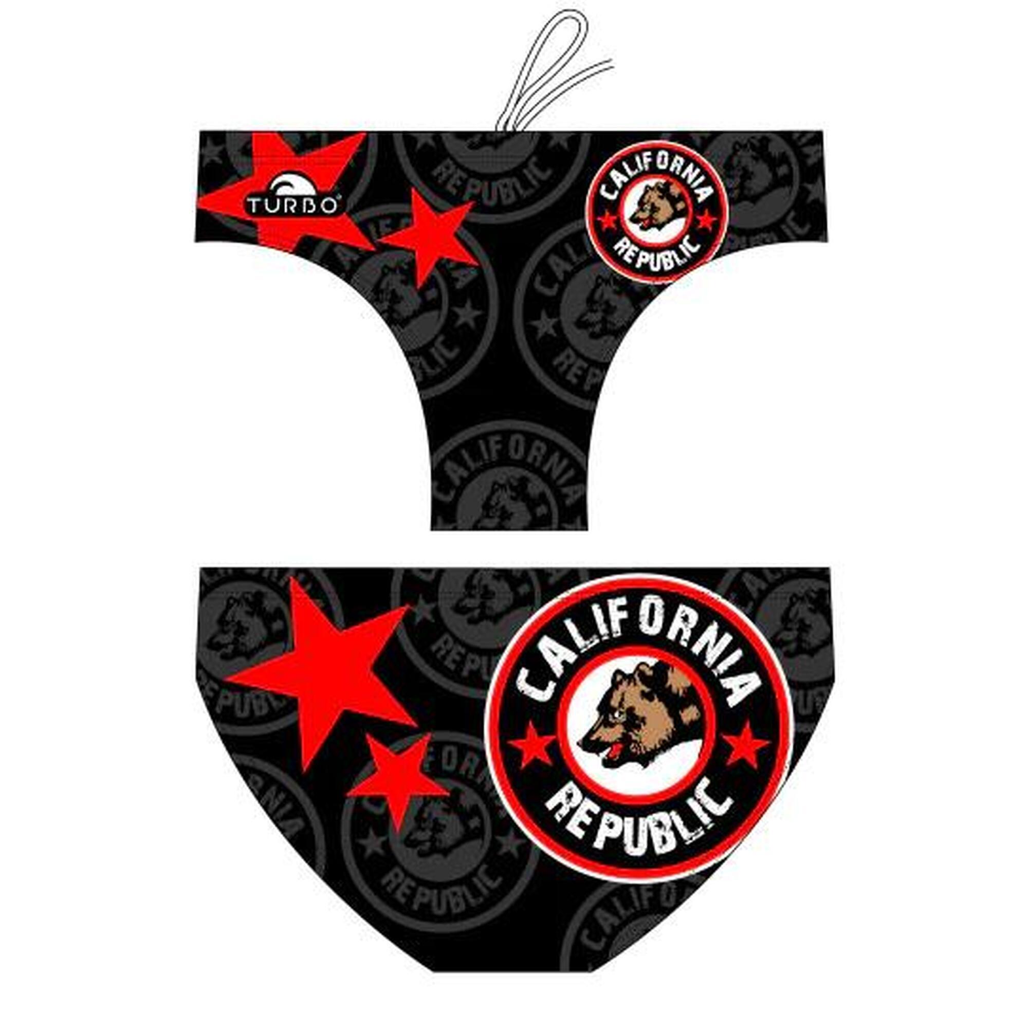 Kąpielówki męskie spodenki kąpielowe slipy Turbo California Flag