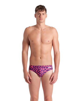 Slip de bain Arena Leopard Skin imprimé rose - UK 28 / EU 38