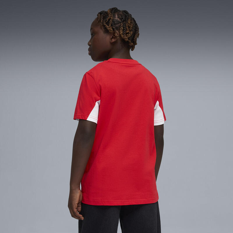 Tricou copii design color block, Essentials Block, roșu PUMA