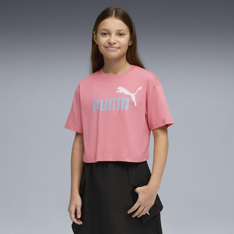 Tricou fitness copii croială lejeră Essentials 2 Colour No. 1, albastru PUMA