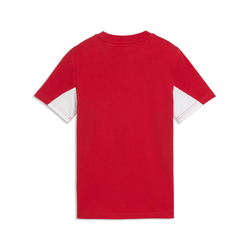 Tricou copii design color block, Essentials Block, roșu PUMA