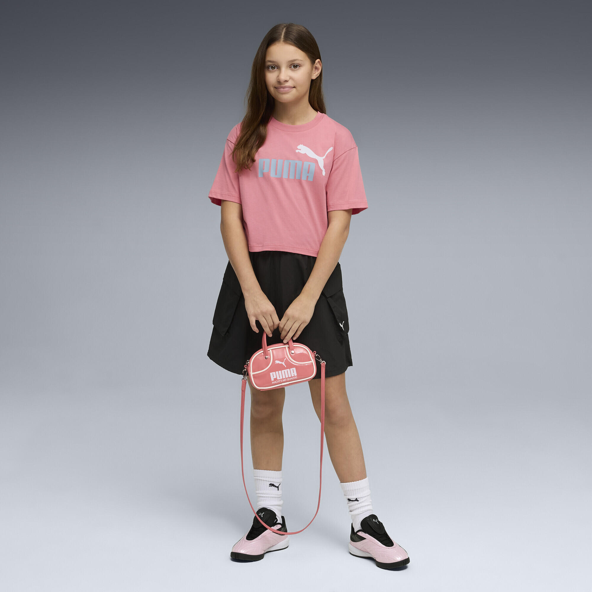 T-shirt corta con logo Essentials a 2 colori PUMA N. 1 per ragazzi PUMA 4/5