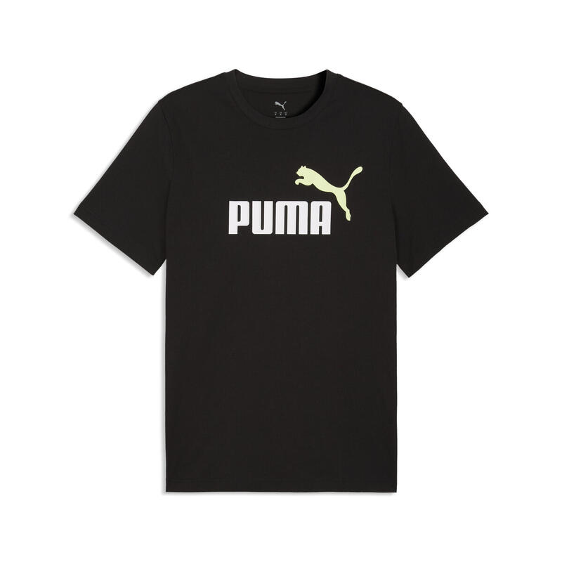 Tricou alergare bărbați logo imprimat Essentials 2 Colour No. 1, verde PUMA
