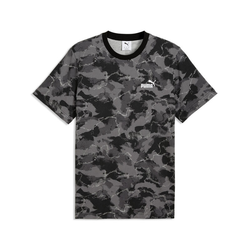 Tricou bărbați imprimeu camuflaj, negru PUMA