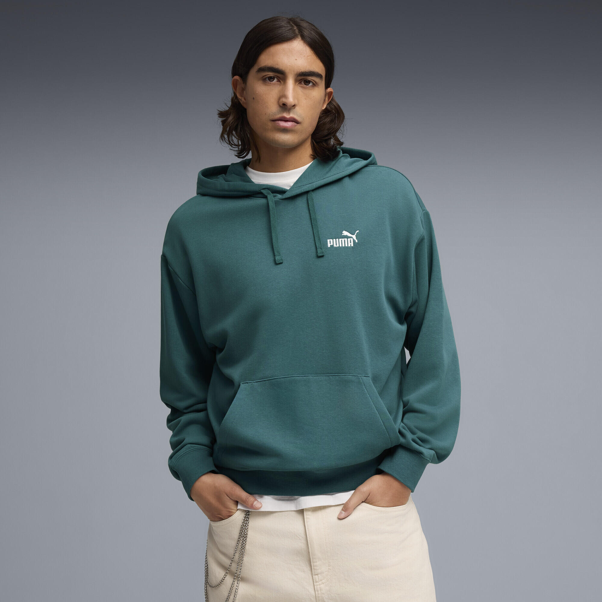 Felpa con cappuccio con logo Essentials N.1 dal taglio morbido da uomo PUMA 2/5