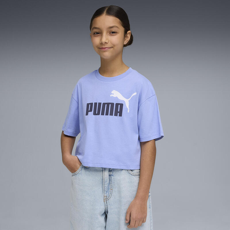 Tricou fitness copii croială lejeră Essentials 2 Colour No. 1, albastru PUMA