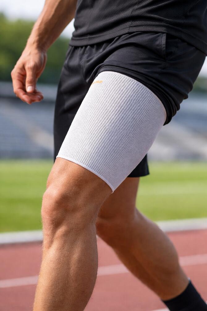 Protège cuisse manchon compression élastique - Claquage élongation contracture 2/5