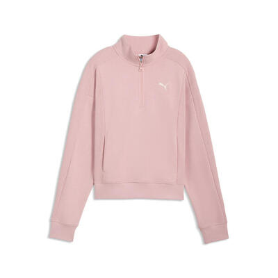 Puma class relaxed sweatshirt met halve rits voor dames puma