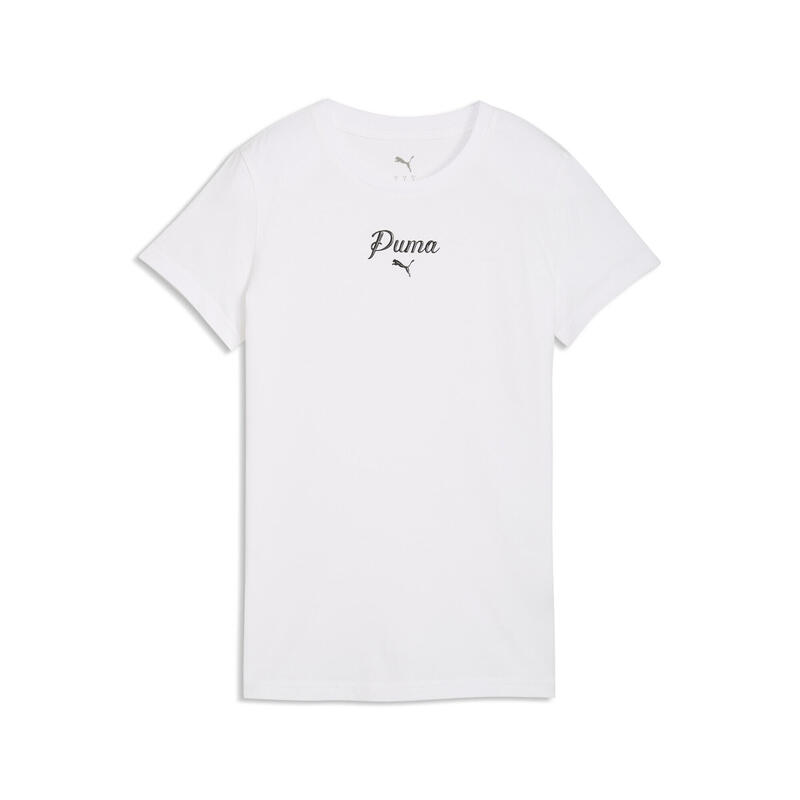 Tricou femei mânecă scurtă Essentials Script, negru PUMA
