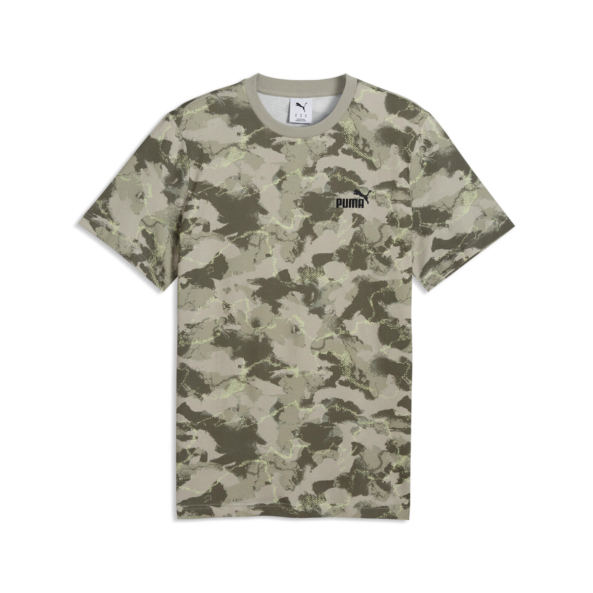 Tricou barbati imprimeu camuflaj, negru PUMA