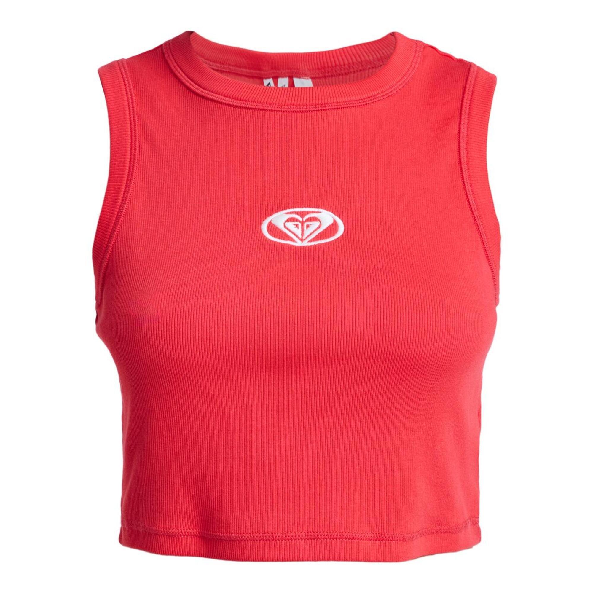 Roxy - Débardeur Iconic Days Rouge Femme - T-shirt Manches Courtes - Rose - Decathlon