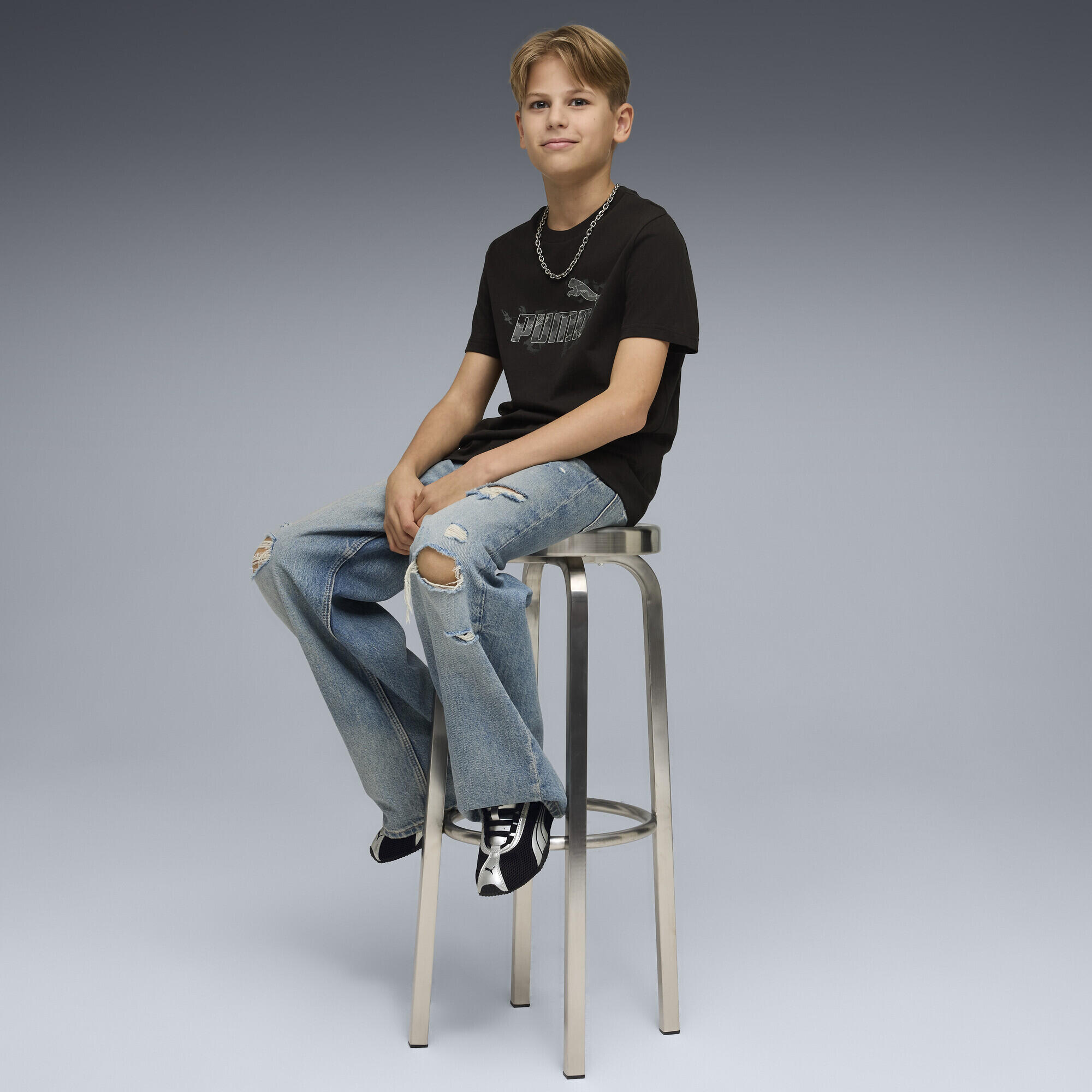 Essentials Camo Tee Youth PUMA 4/5