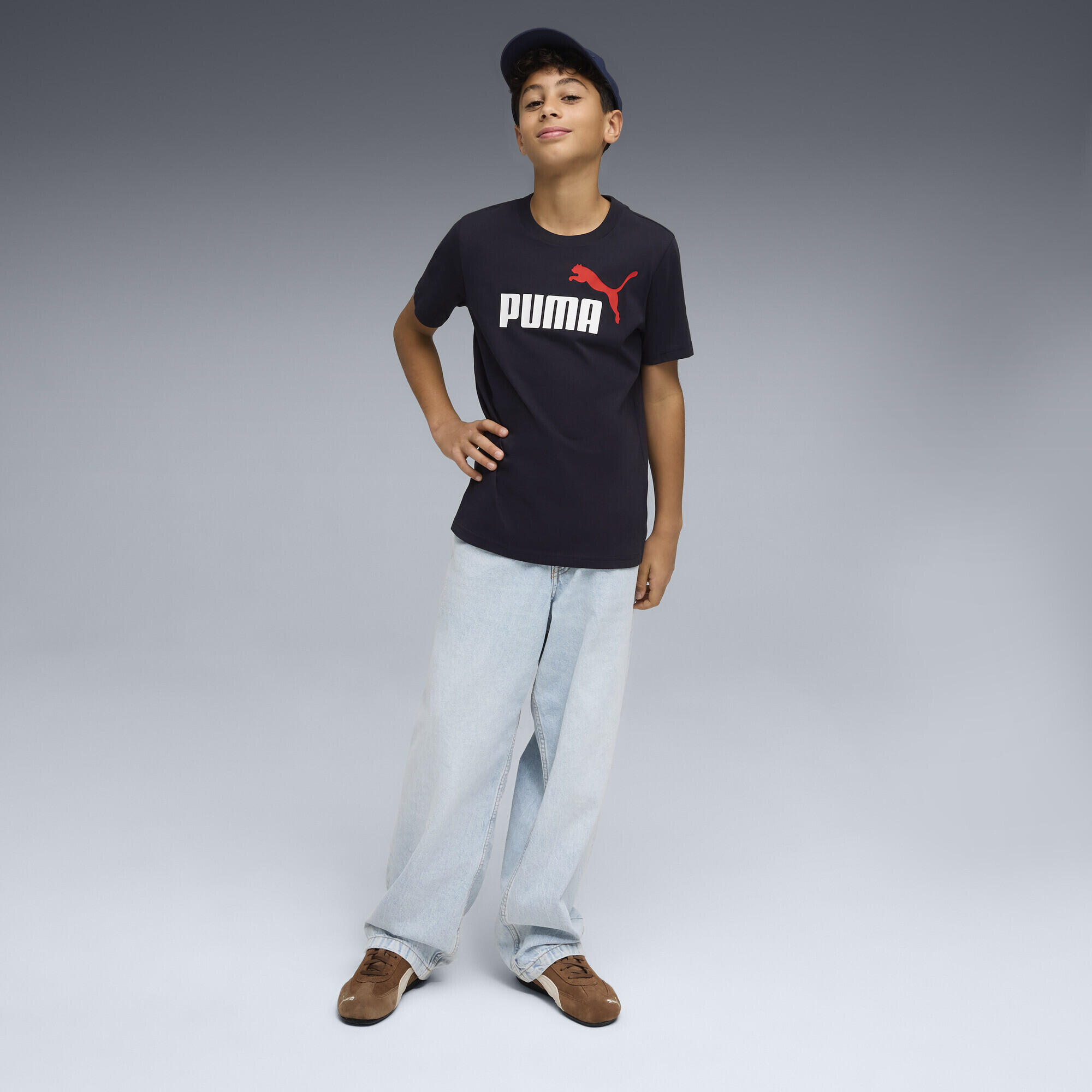 T-shirt con logo Essentials No. 1 colorato per ragazzi PUMA 4/5