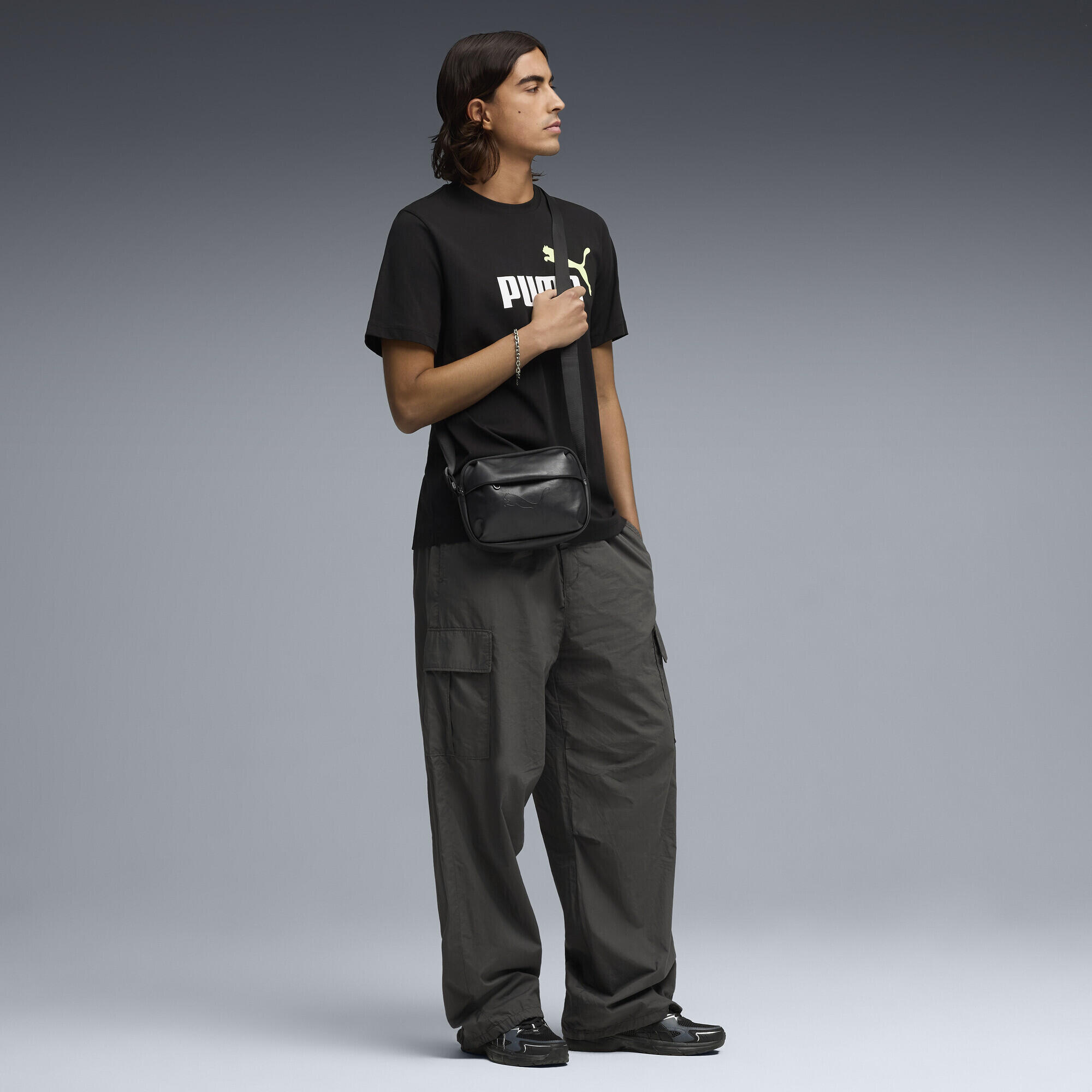 T-shirt con logo bicolore Essentials N. 1 da uomo PUMA 4/5
