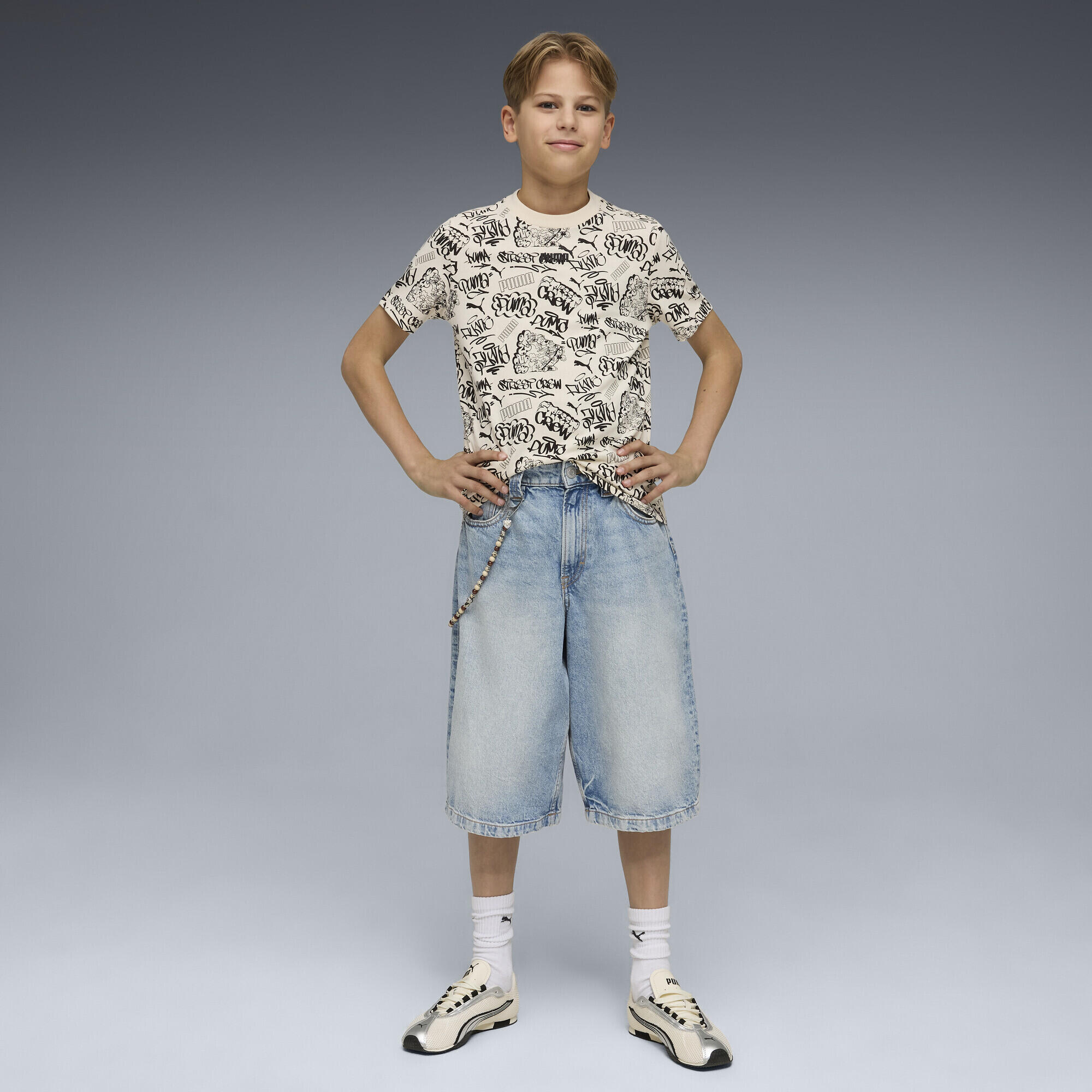T-shirt infantil estampado confortável Mid 90s PUMA 4/5