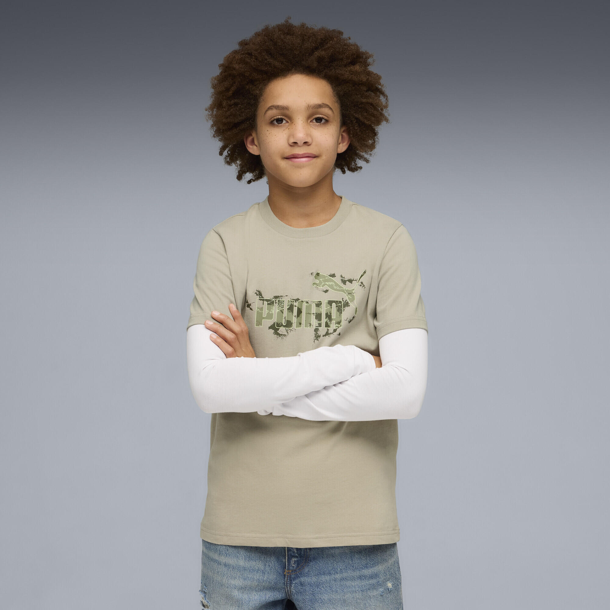 T-shirt Essentials Camo per ragazzi PUMA 2/5