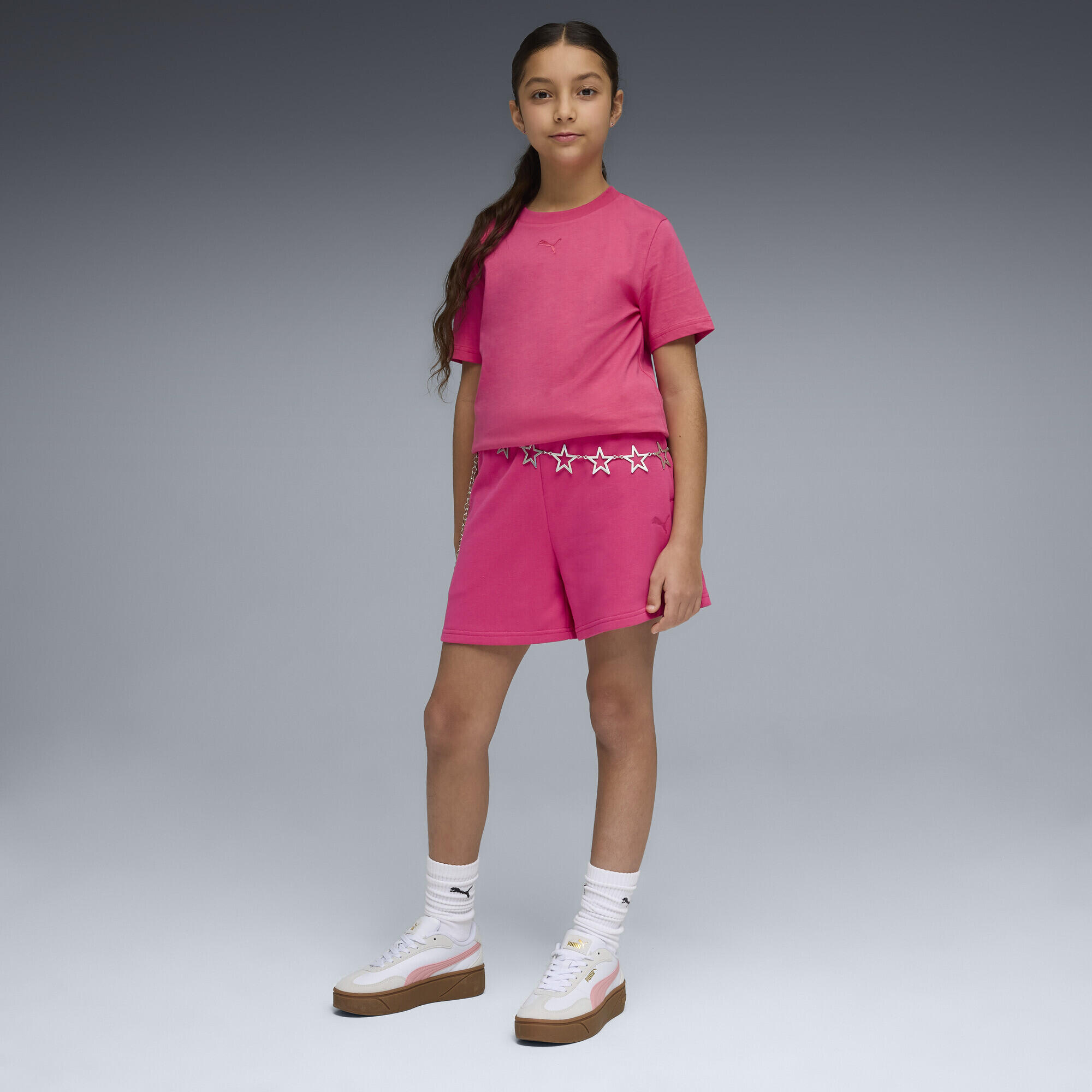 Essentials High-Waist Shorts Mädchen PUMA 4/5