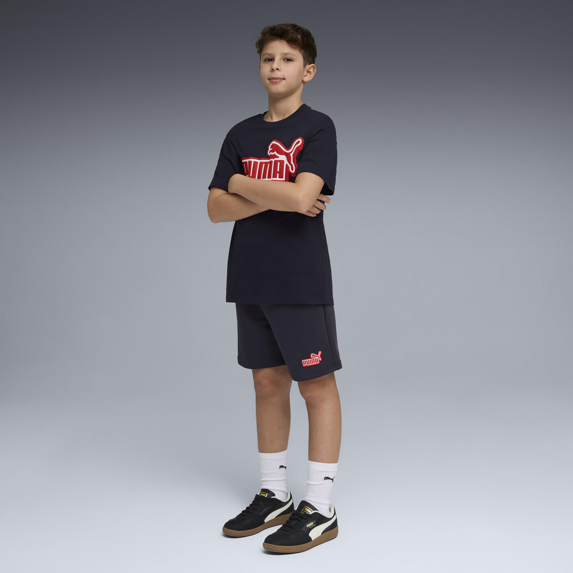 Calções infantil confortável Essentials Logo Lab Relaxed PUMA 4/5