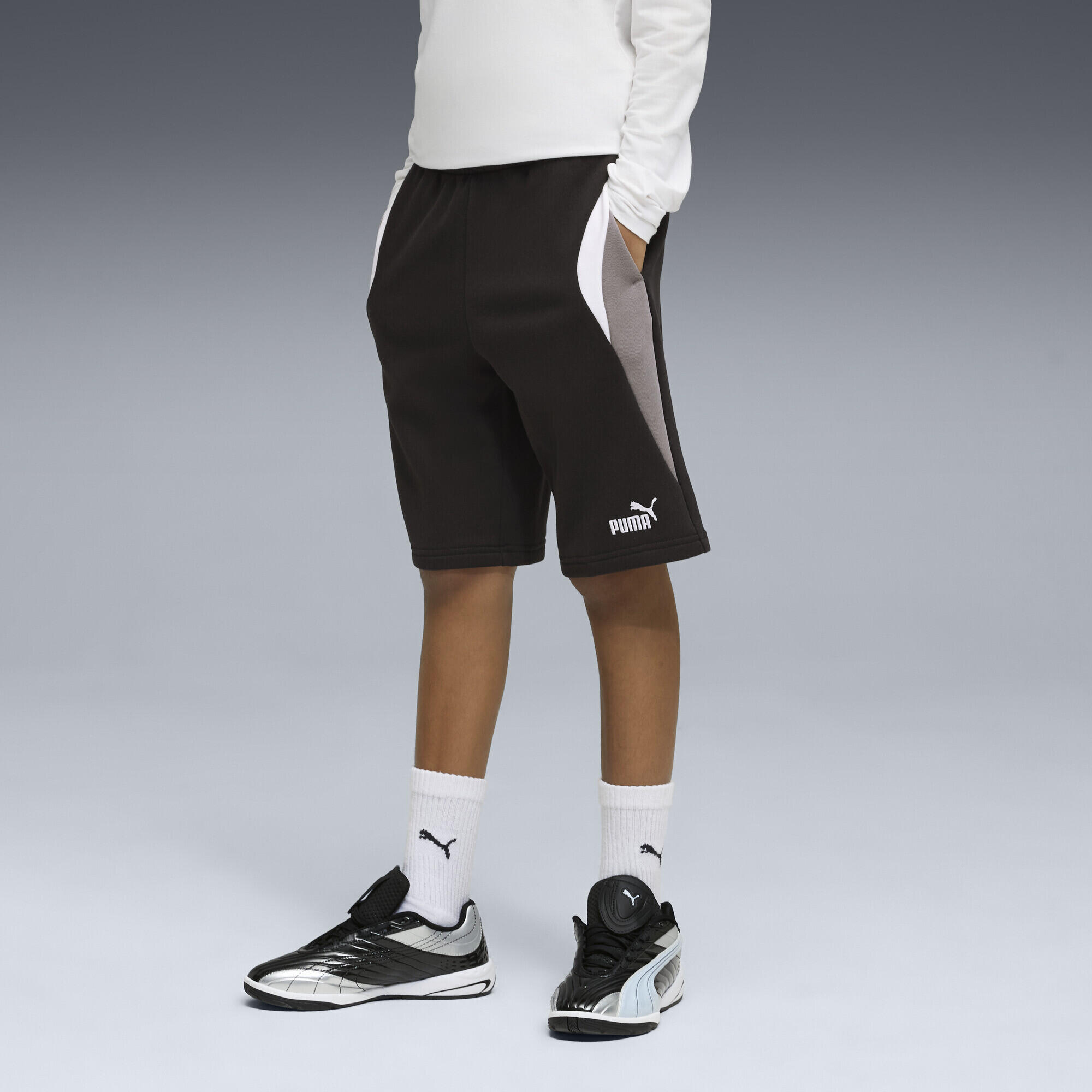 Calções infantil cintura elástica Essentials Block PUMA 2/5