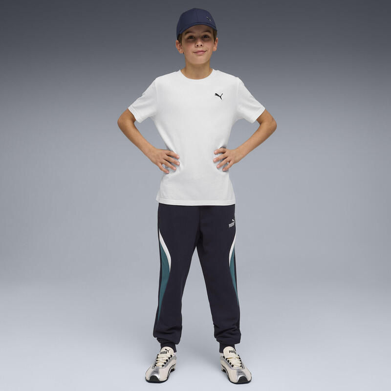 Pantalon copii bumbac lejer Essentials Block, bleumarin PUMA