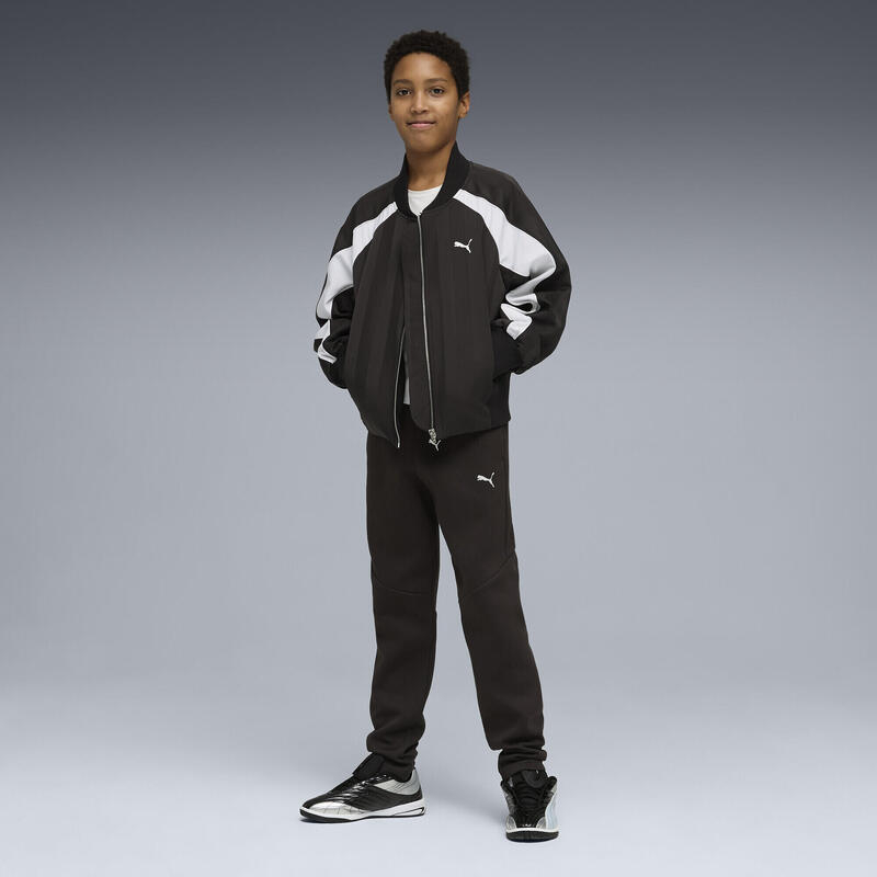 Pantalon copii talie elastică cu șnur, buzunar lateral Evostripe, negru PUMA