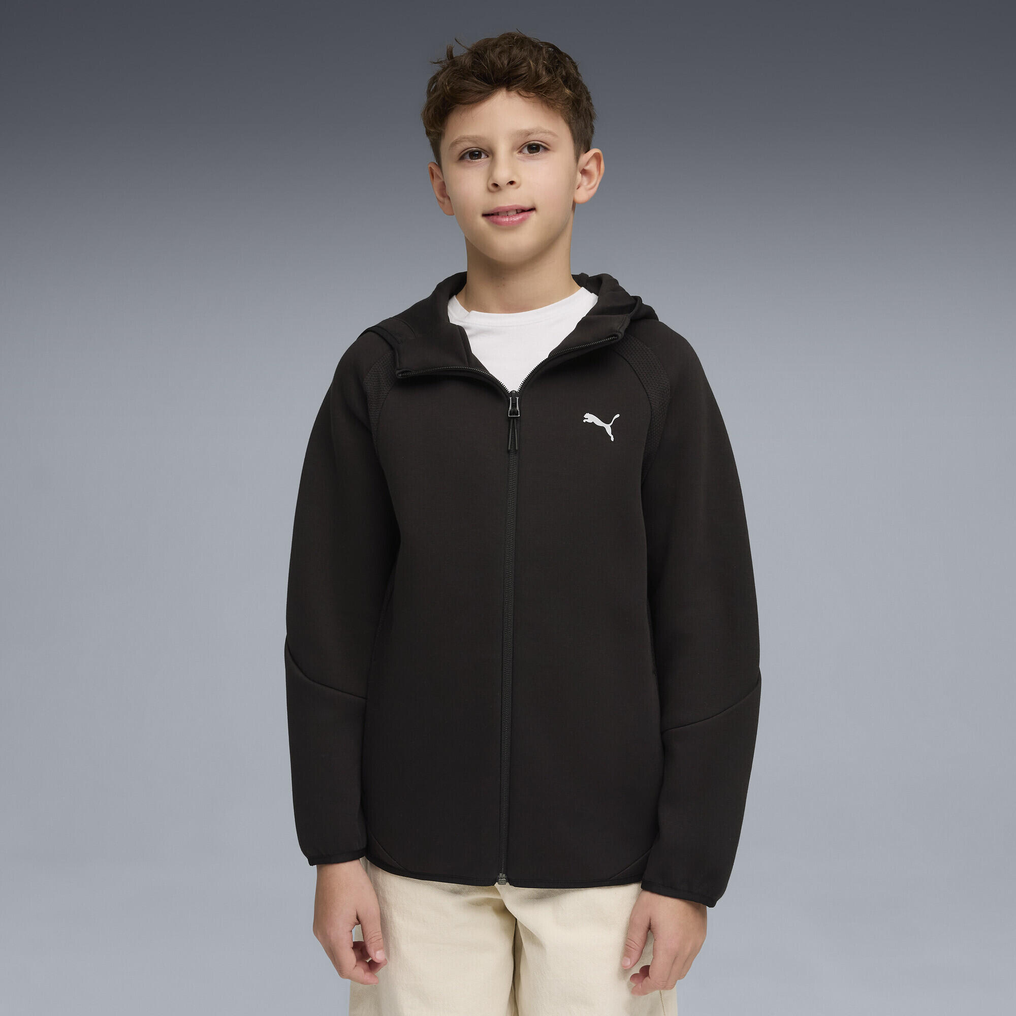 Felpa con cappuccio e zip integrale Evostripe da ragazzo PUMA 2/5