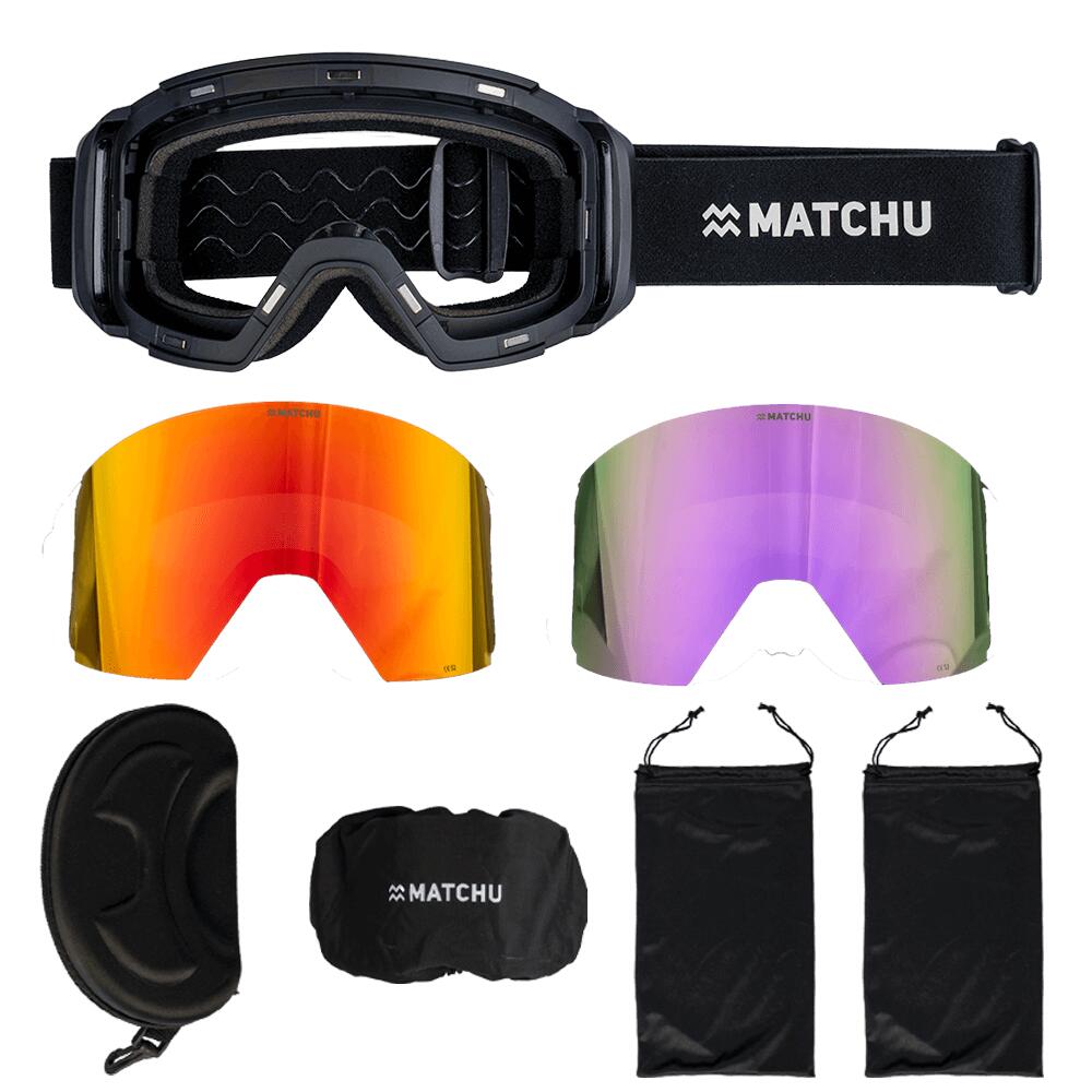 Skibril met verwisselbare lens incl. S2 & S3 lenzen voor bewolkt en zonnig weer 2/7