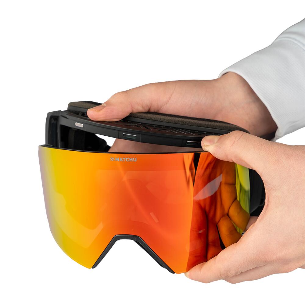 Skibril met verwisselbare lens incl. S2 & S3 lenzen voor bewolkt en zonnig weer 4/7