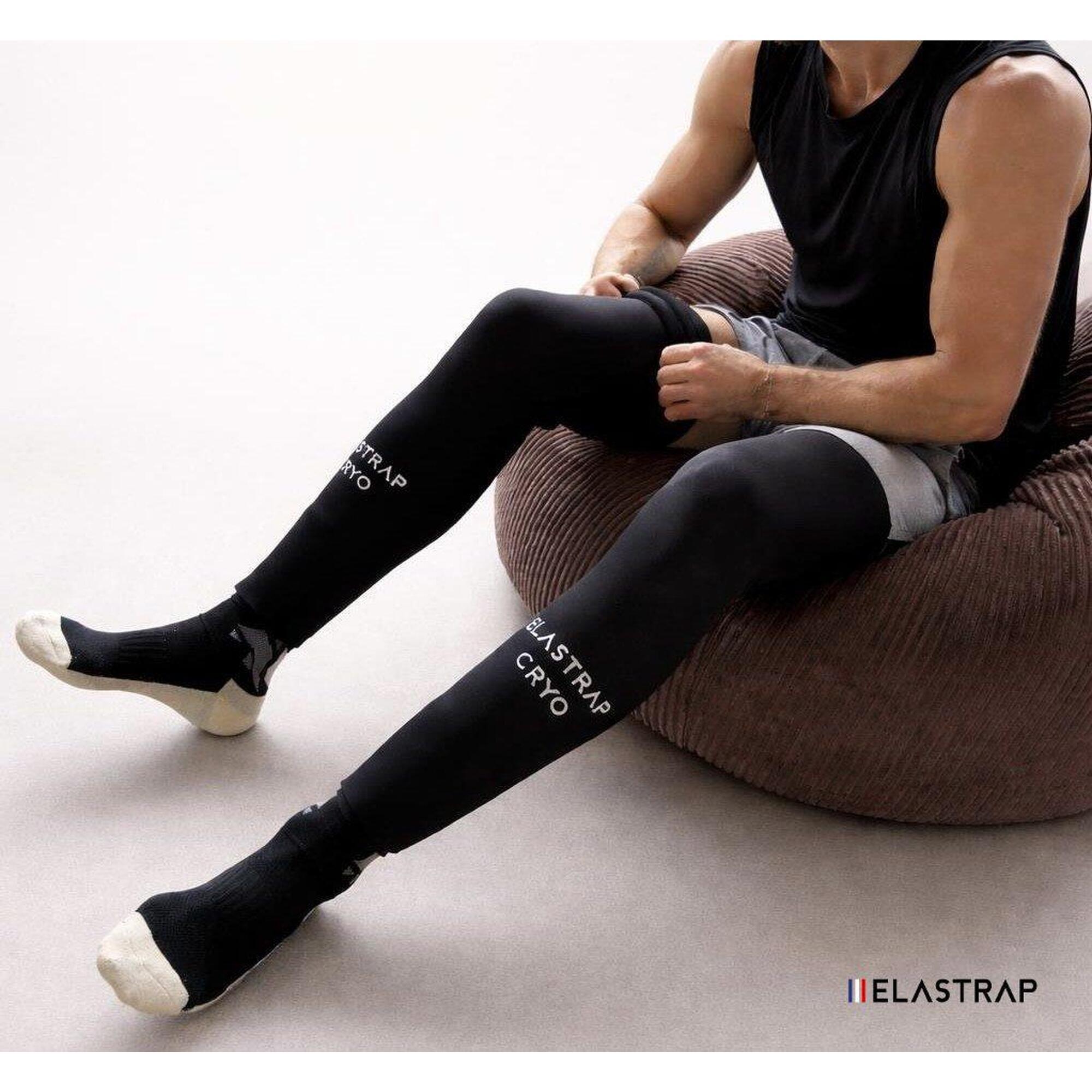 Elastrap - Jambière De Cryothérapie, Récupération, Manchon Thermique Jambe, Chaud Et Froid - Poche Chaud / Froid - Noir - Decathlon