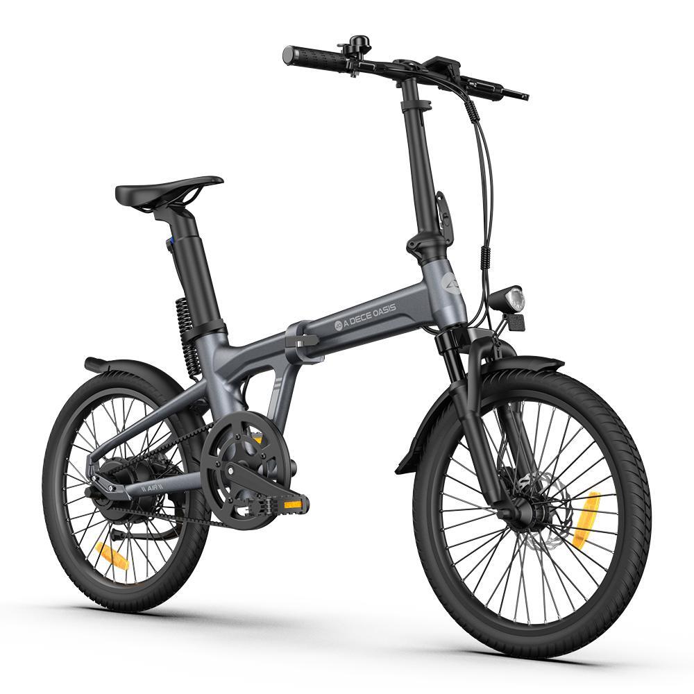 Bicicletă electrică pliabilă ADO Air20S, transmisie cu curea, 18,5 kg, aplicație