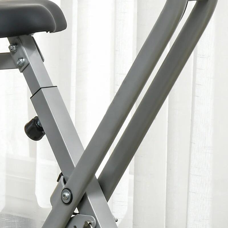 Bicicleta de ejercicio plegable HOMCOM con 8 niveles de resistencia magnética 3/6