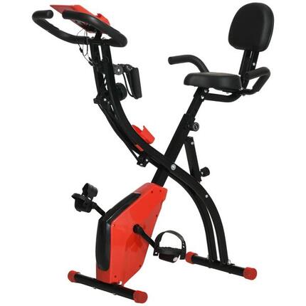 HOMCOM Klappbares Heimtrainer-Fahrrad, 8 Magnetwiderstandsstufen