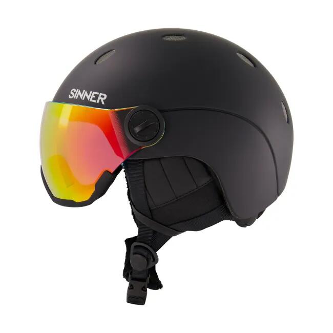 Casco SINNER TITAN VISOR - Freeride - Unisex - Negro/Rojo 2/6