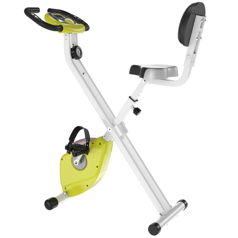 Bicicleta de ejercicio plegable HOMCOM con 8 niveles de resistencia magnética 4/6