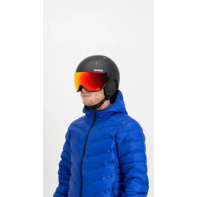 Casco SINNER TITAN VISOR - Freeride - Unisex - Negro/Rojo 5/6