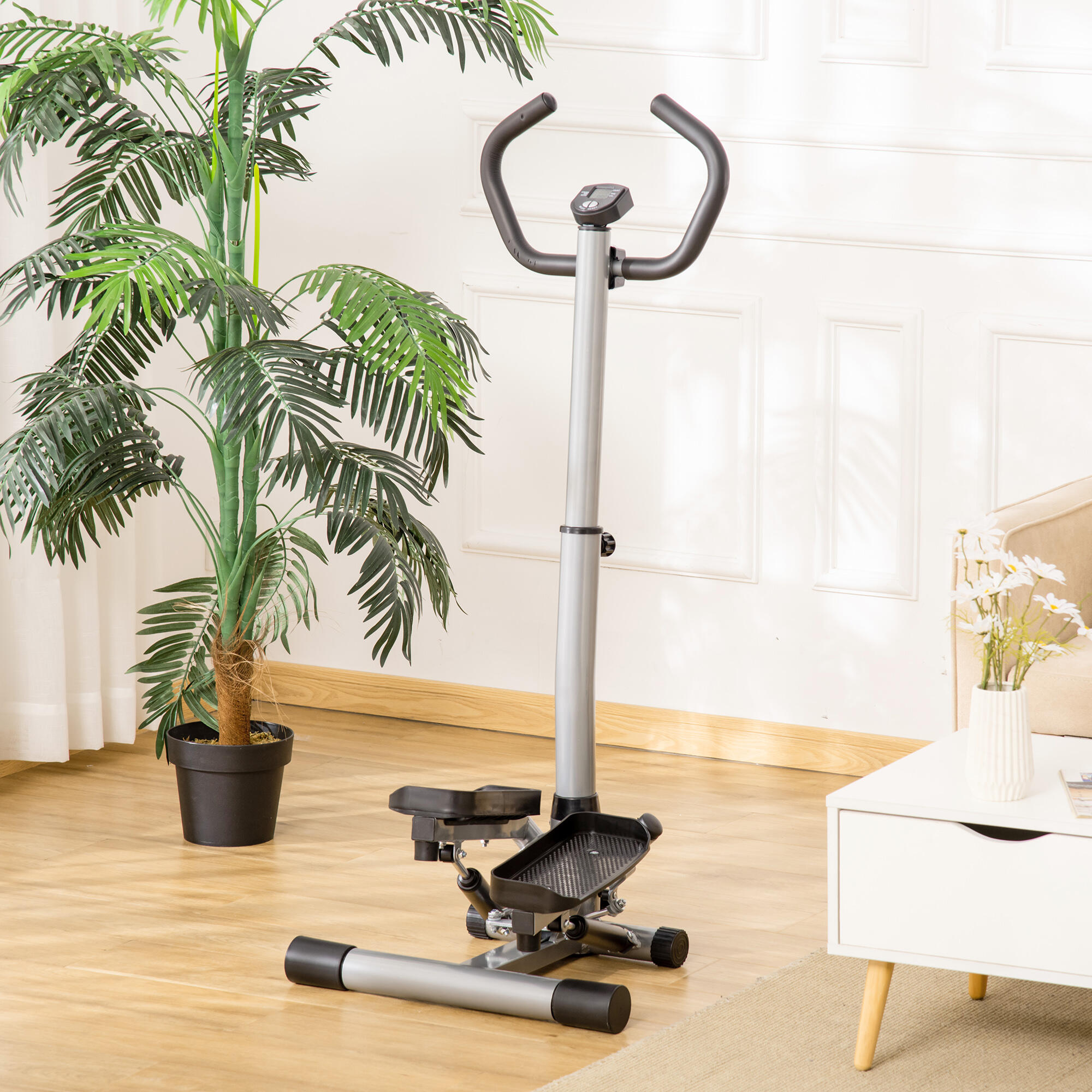 Stepper HOMCOM para Entrenamiento en Casa con Pantalla LCD y Velocidad Ajustable 2/7