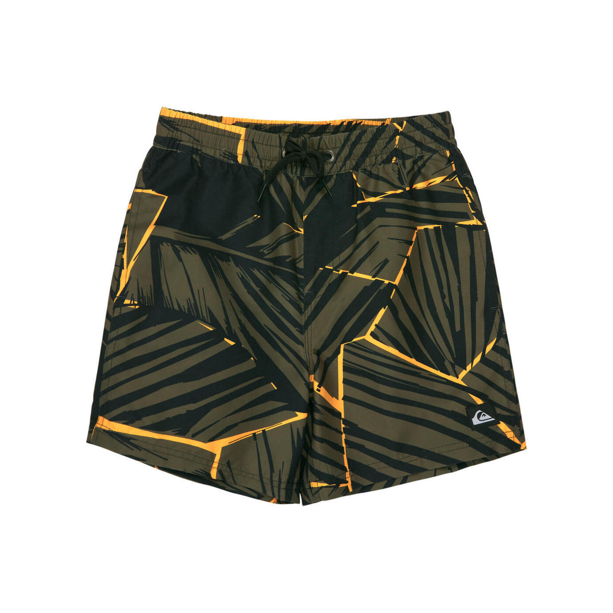 Quiksilver - Short De Bain Everyday Printed Volley 14" Marron Garçon - Boxer De Bain - Marron - 6 À 8 Ans - Decathlon